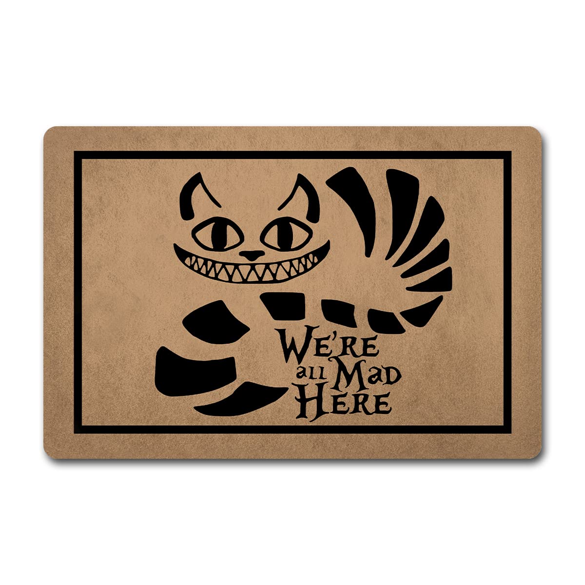 Funny Welcome Door Mats Decorative Area Rugs For Front Porch Decorwe'Re All Mad Here Personalized Monogram Kitchen Rugs And Mats